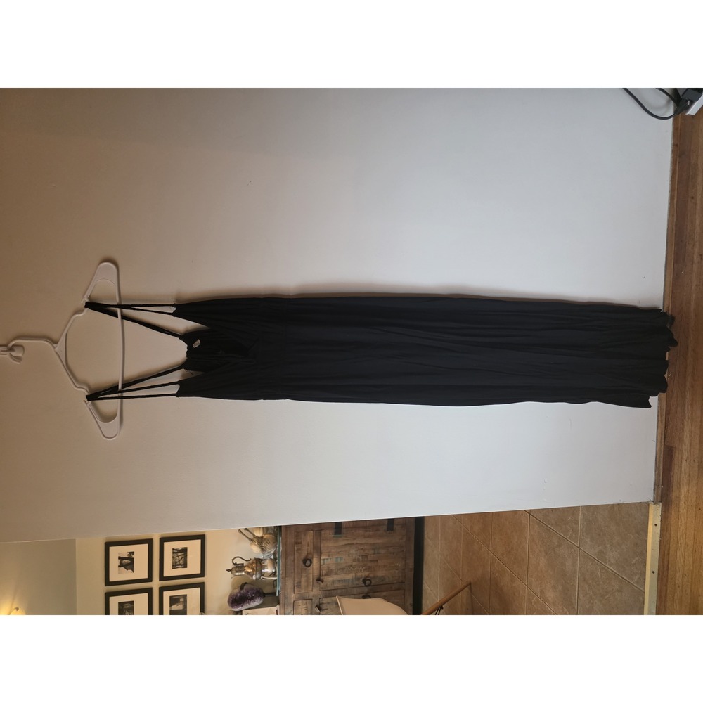 Black Strappy Boho Maxi Dress